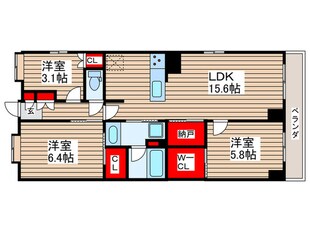 サステナブランシェ本行徳の物件間取画像